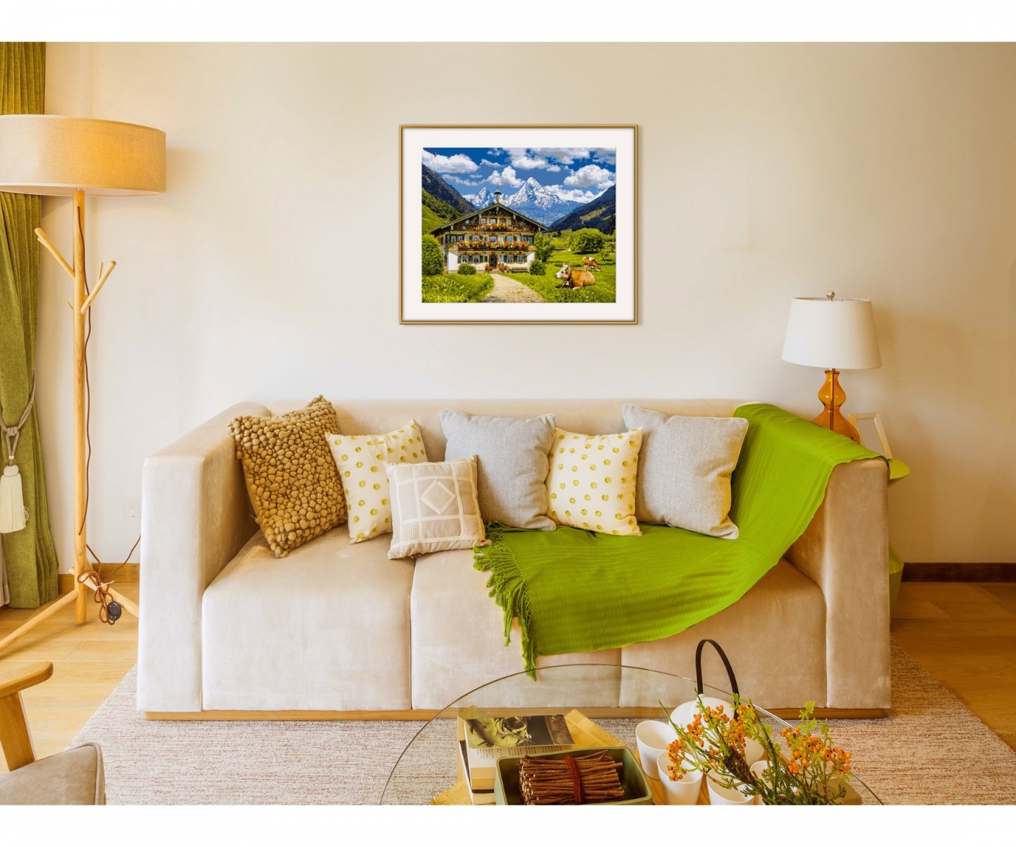 Maľovanie podľa čísel Horská farma (40x50 cm) Schipper