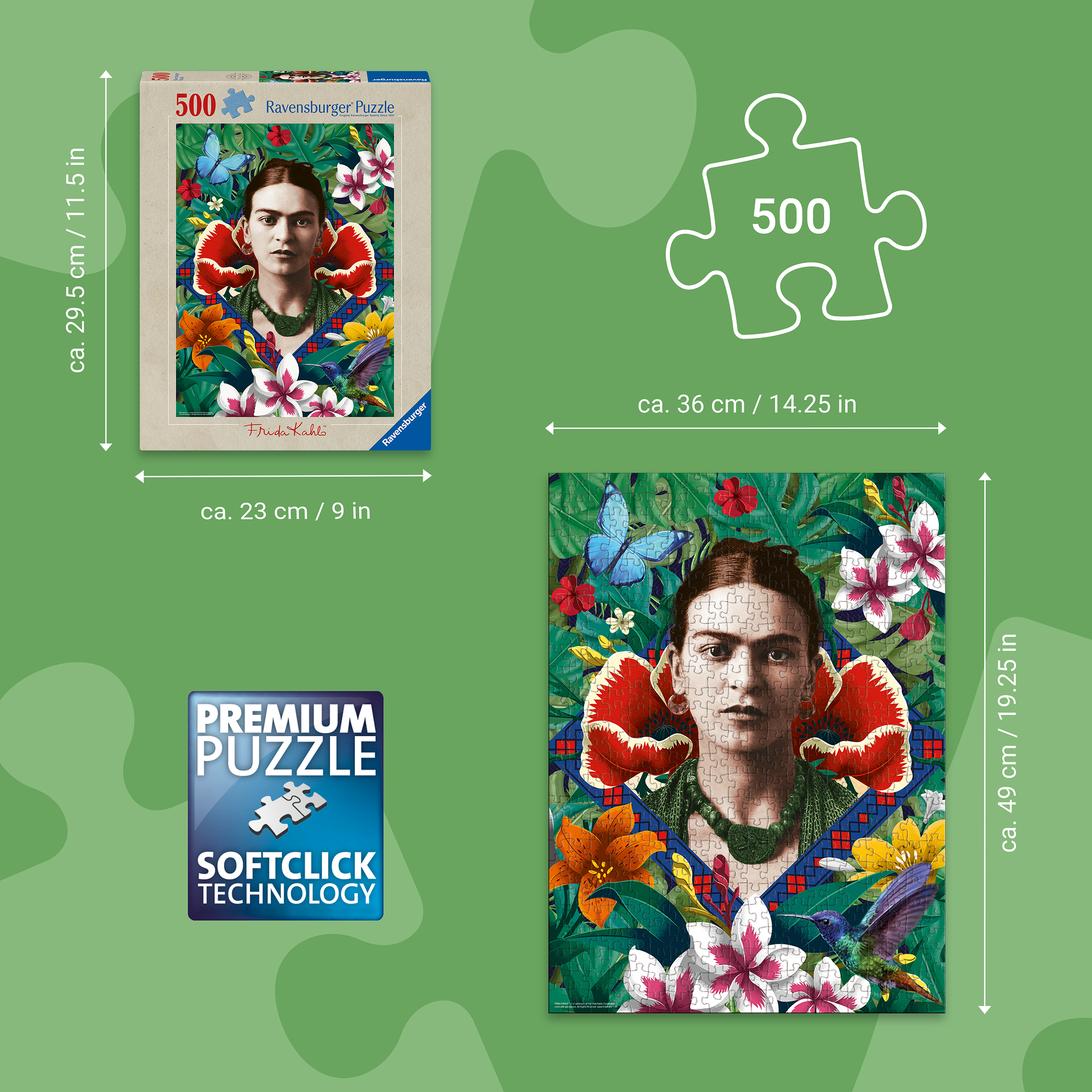 Frida Kahlo: Kvitnúca fantázia 500 dielikov
