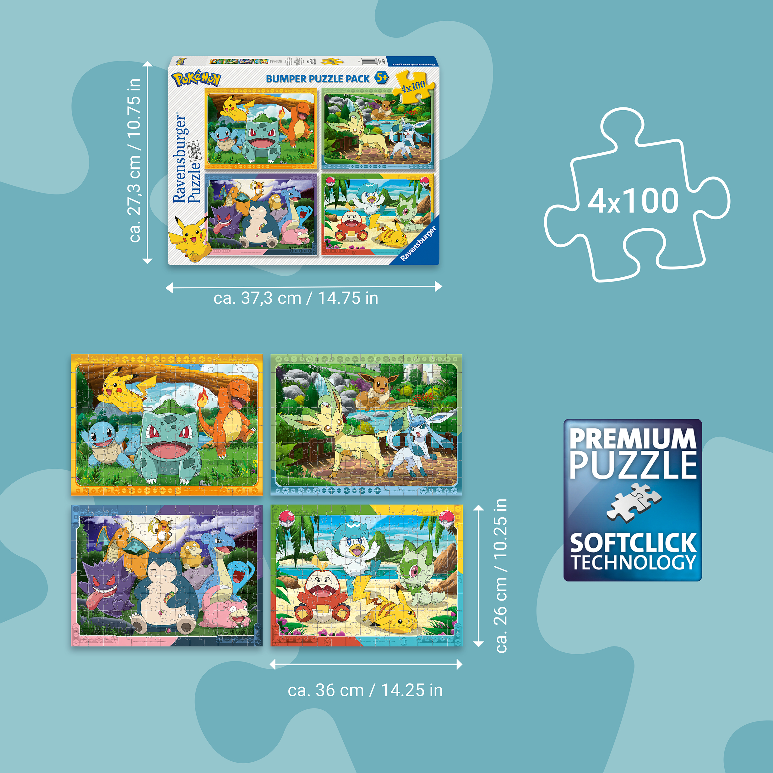 Pokémon 4x100 dielikov