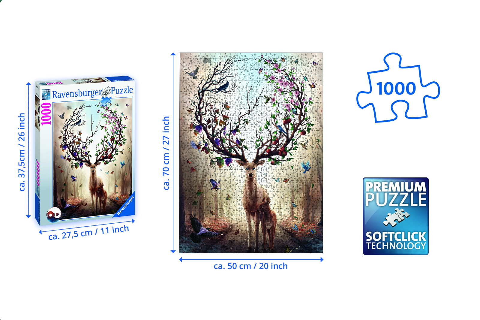 Puzzle Bájny jeleň 1000 Ravensburger