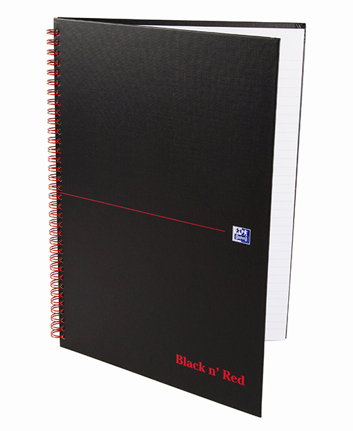 Zápisník Oxford A4 Black n´ Red Notebook linajkový 70 listov