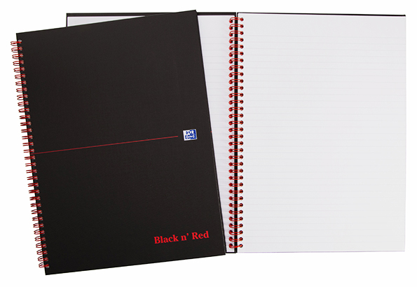 Zápisník Oxford A4 Black n´ Red Notebook linajkový 70 listov
