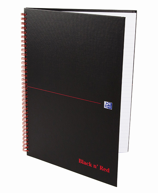 Zápisník Oxford A4 Black n´ Red Notebook štvorček 70 listov
