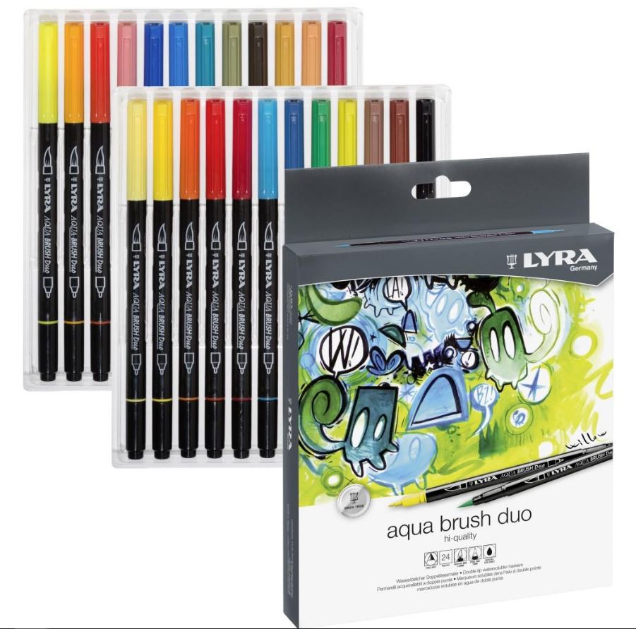 Lyra Aqua Brush Duo sada v papierovej krabičke 24 ks