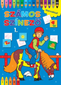 Számos színező matricákkal 1. - Kék
