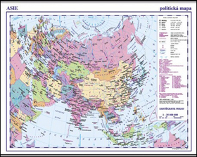 Asie příruční politická mapa