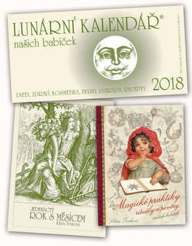 Komplet 3ks Lunární kalendář 2018 + Magické praktiky+ Jedenáctý rok s Měsícem