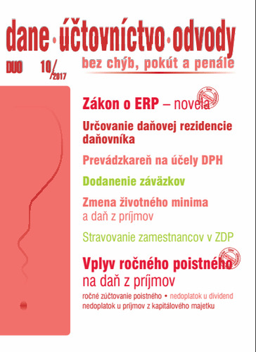 Dane Účtovníctvo Odvody 10 2017