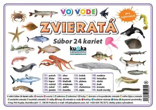 Kniha Súbor 24 kariet - zvieratá (vo vode)