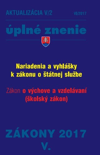 Zákony 2017 V. aktualizácia V 2