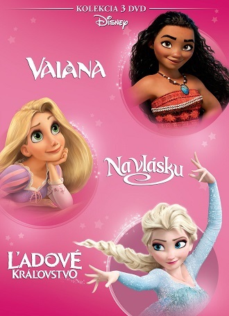 Vaiana + Na vlásku + Ľadové královstvo kolekcia 3DVD (SK)