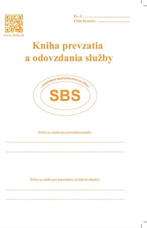 Kniha Kniha prevzatia a odovzdania služby