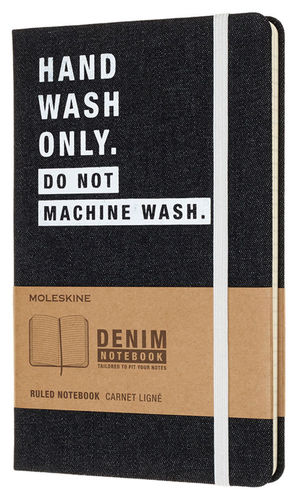 Zápisník MOLESKINE Denim linkovaný Hand Wash L