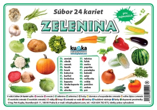 Súbor 24 kariet - zelenina - Petr Kupka
