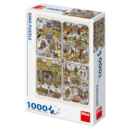 Puzzle Josef Lada: Ročné obdobia 1000 Dino