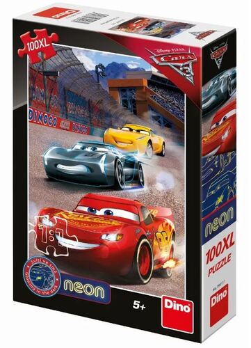 Dino Toys Puzzle Cars 3: Víťazné kolo 100 XL neon Dino