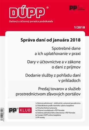 DUPP 1 2018 Správa daní od januára 2018