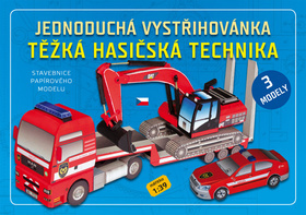 Jednoduchá vystřihovánka Těžká hasičská technika
