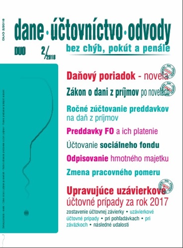 Dane Účtovníctvo Odvody 2 2018
