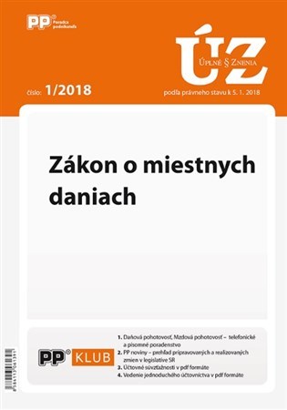 UZZ 1 2018 Zákon o miestnych daniach
