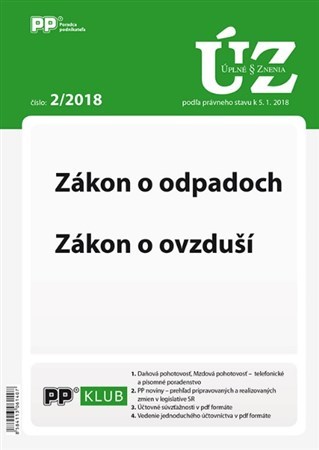 UZZ 2 2018 Zákon o odpadoch, Zákon o ovzduší