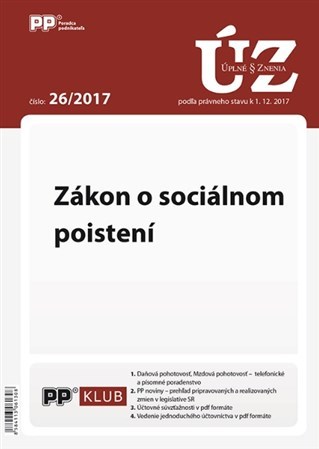 UZZ 26 2017 Zákon o sociálnom poistení