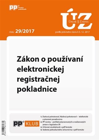 UZZ 29 2017 Zákon o používaní elektronickej registračnej pokladnice
