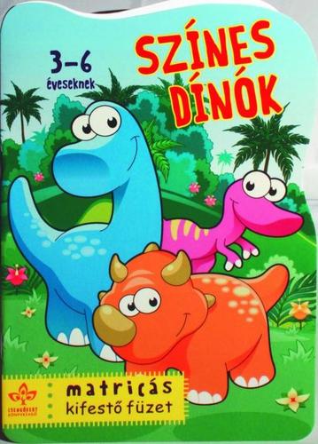 Színes dínók - Matricás kifestő füzet