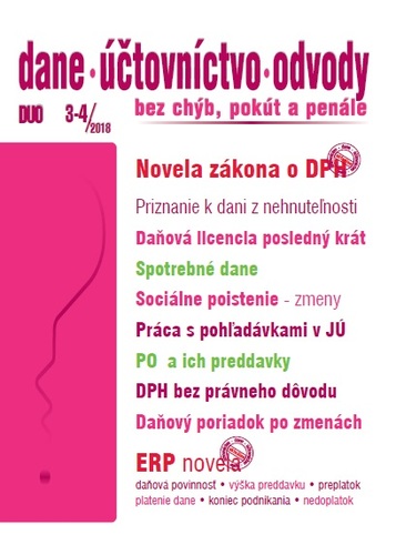 Dane Účtovníctvo Odvody 3-4 2018