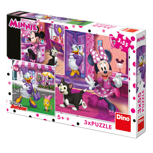 Dino Toys Puzzle Deň s Minnie 3x55 Dino
