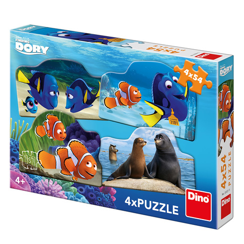 Puzzle Hľadá sa Dory 4 x 54 Dino