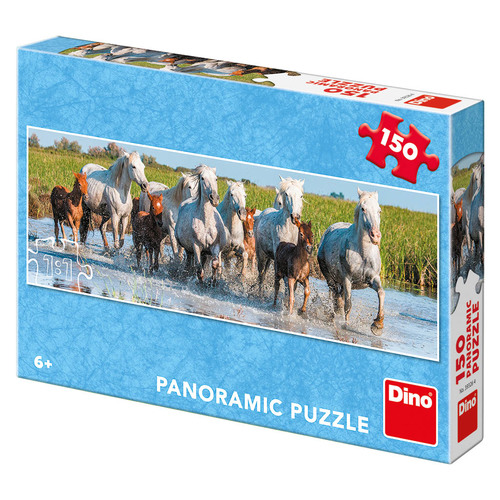 Puzzle Kone z Camargue 150 panoramic Dino