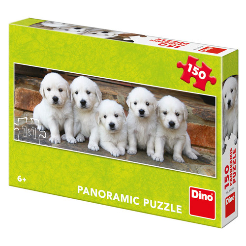 Puzzle Päť šteniatok 150 panoramic Dino