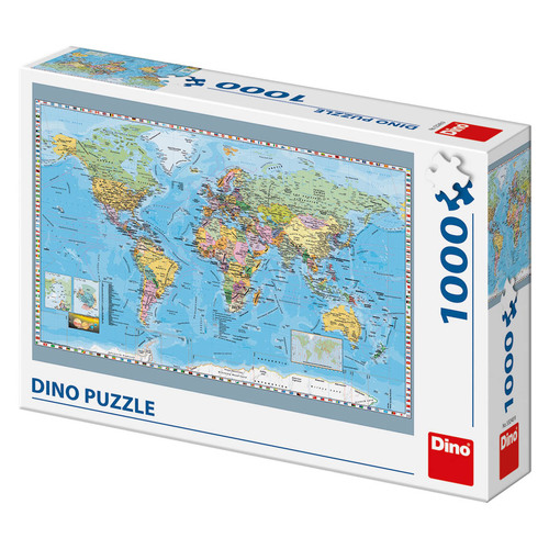 Puzzle Politická mapa sveta 1000 Dino
