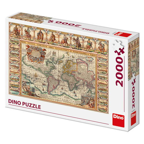 Dino Toys Puzzle Historická mapa sveta 2000 Dino