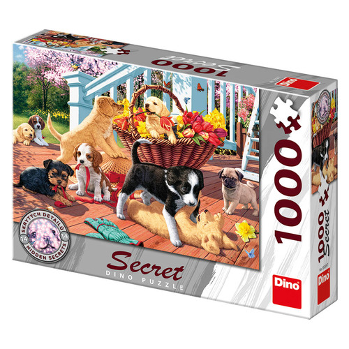 Puzzle Šteniatka 1000 secret collection Dino