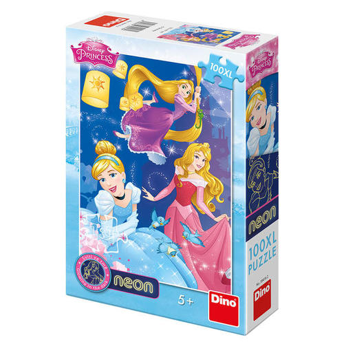 Dino Toys Puzzle Duhové princezné 100 XL neon Dino