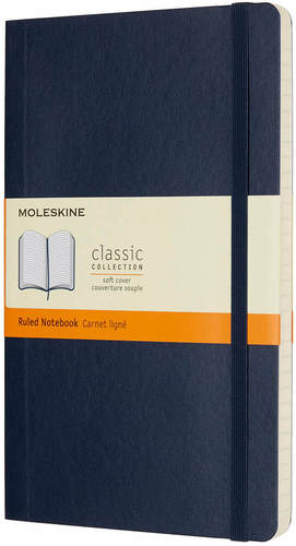 Zápisník MOLESKINE mäkký linajkový modrý L