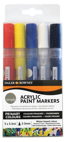 Daler-Rowney D&R Simply sada akrylových fixiek 5 ks