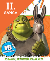 Lacná kniha Shrek - kifestőfüzet matricákkal