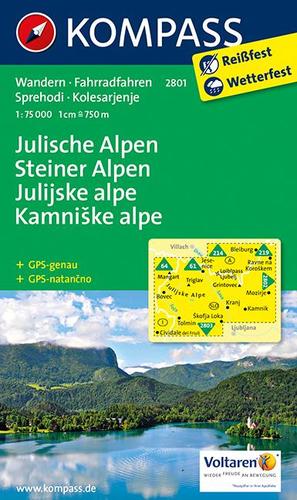Julische Alpen/Steiner Alpen 2801 - mapa 1:75 000