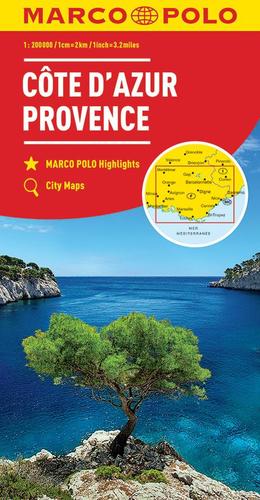 Francie - Azurové pobřeží, Provence - mapa 1:200 000