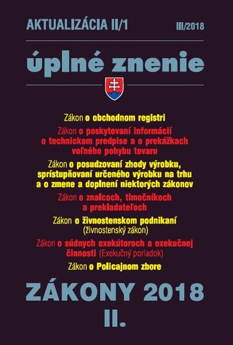 Zákony 2018 II aktualizácia II 1 - úplné znenie po novele