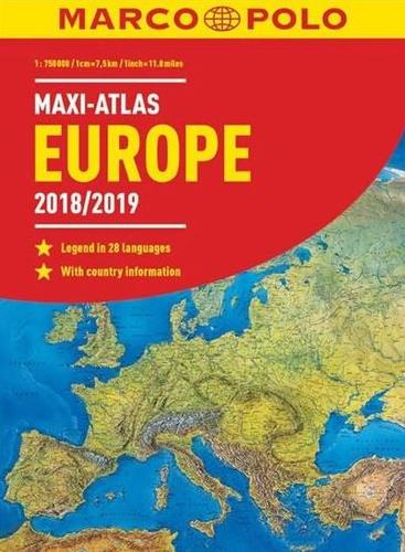 Europe 2018/2019 maxi atlas 1:750 000