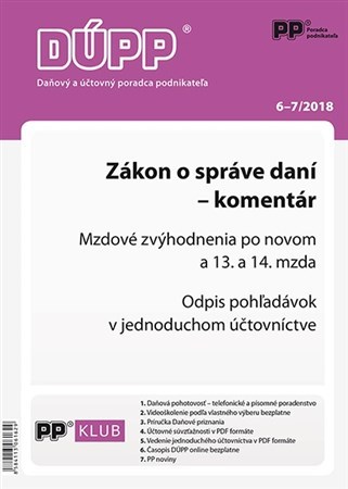 DUPP 6-7/2018 Zákon o správe daní - komentár