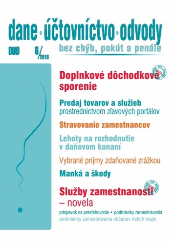 Dane Účtovníctvo Odvody 6 2018