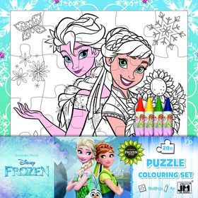 Ledové království omalovánkové puzzle