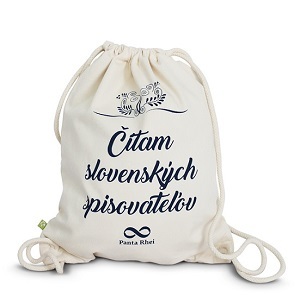 Biely knižný batoh Čítam slovenských spisovateľov