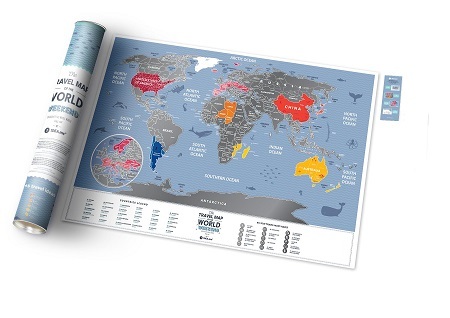 Stieracia mapa sveta Travel Map Weekend World