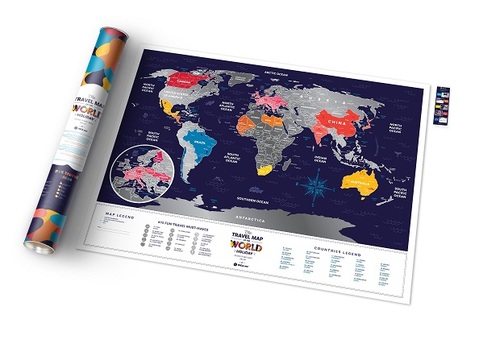 Stieracia mapa sveta Travel Map Holiday World